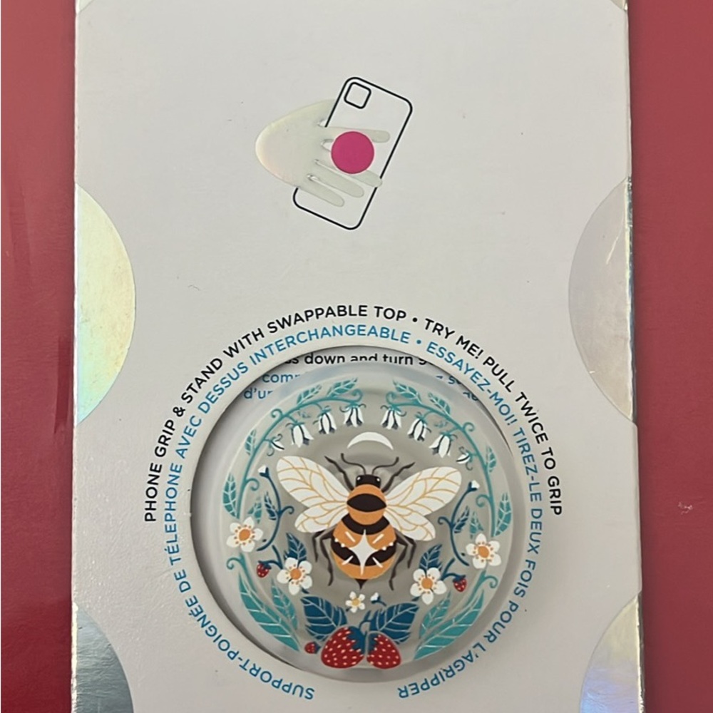Bee Design Phone Grip - White